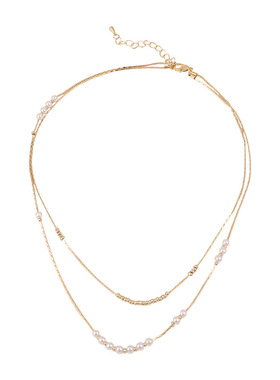 diy真金电镀复古风气质珍珠双层