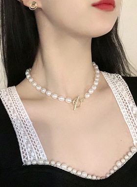 diydiy韩国东女大门气质珍项链珠