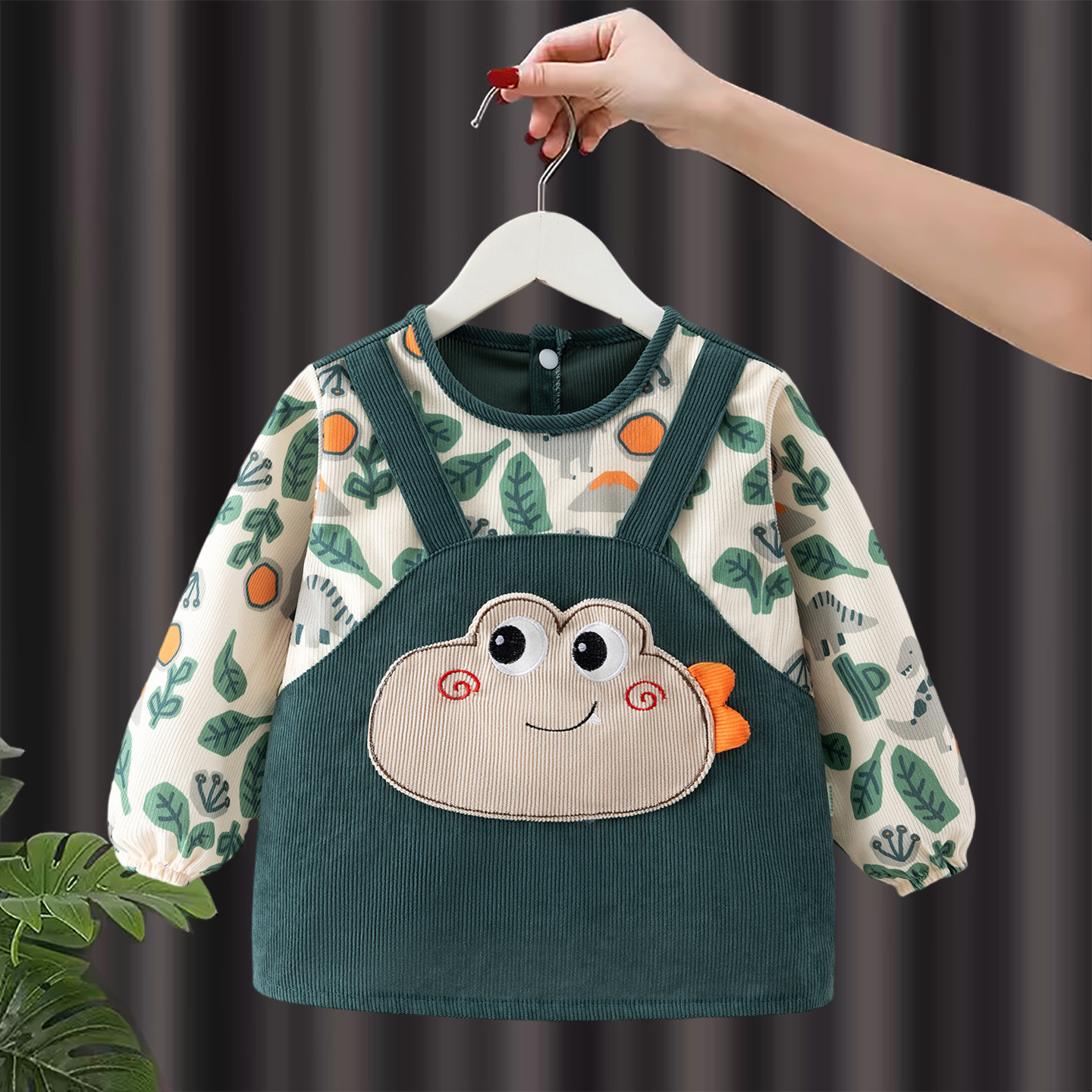 儿童罩衣秋冬长袖幼儿园女宝宝吃饭围兜外穿护衣男孩围裙辅食饭兜,淘宝优惠券,粉丝福利购,淘宝优惠卷