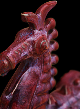 傲世陶瓷马到成功中式摆件