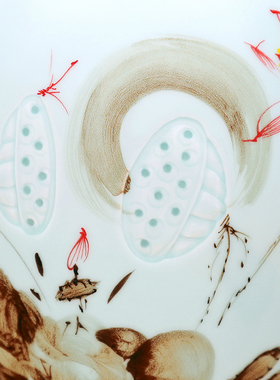 景德镇陶瓷器新中式粉彩花瓶工艺品客厅摆件家居博古架装饰品瓷瓶