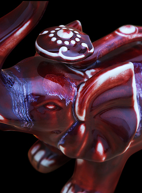 中式风客厅办公室大象摆件