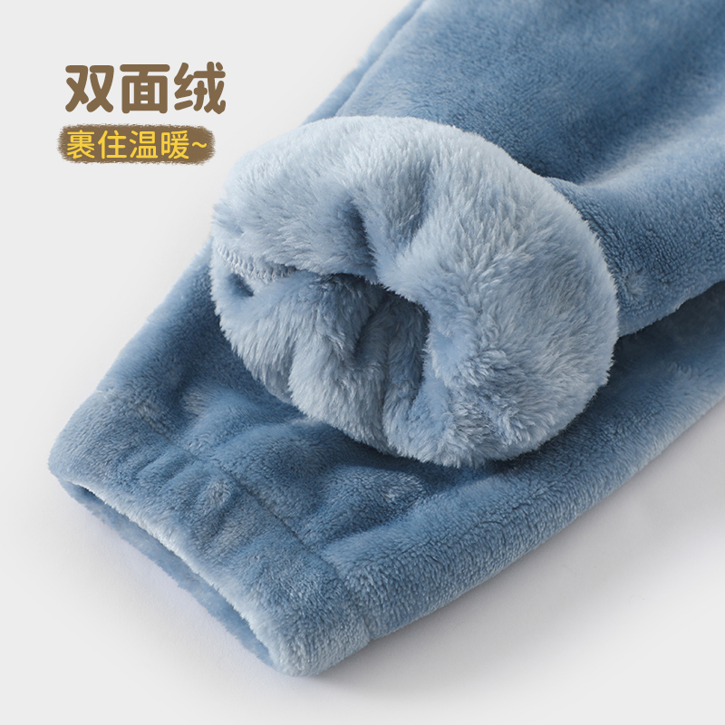 寶寶珊瑚絨睡衣套裝秋冬男女童加厚卡通內衣嬰兒法蘭絨保暖家居服_小班郎旗艦店_童裝/嬰兒裝/親子裝
