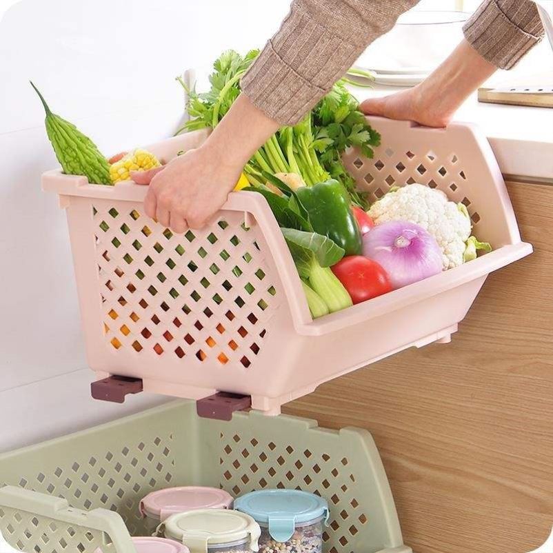 cabinet storage basket vegetable fruit baskets food - 图1