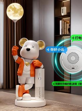 轻奢暴力熊摆件客厅电视柜大型落地2025网红高档乔迁新居礼物搬家