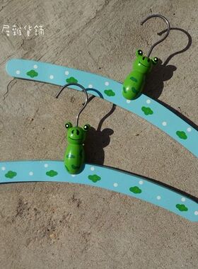 实木手绘青蛙挂衣钩可爱家居装饰