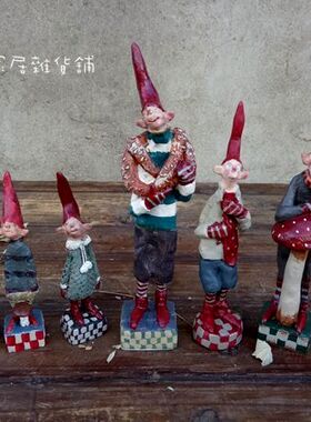 丹麦厨房复古怀旧风小丑手绘摆件