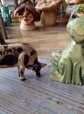 田园风青蛙家居客厅酒柜装饰摆件