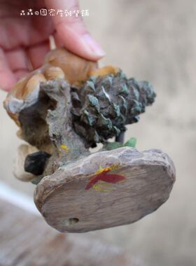 样品美式乡村风彩绘立体工艺摆件