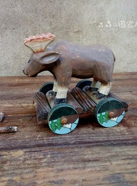 美式风圣诞节实木雕刻家居装饰