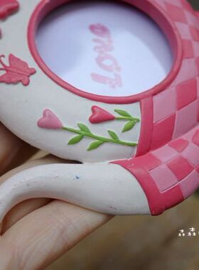 美式乡村风立体茶杯相架家居装饰