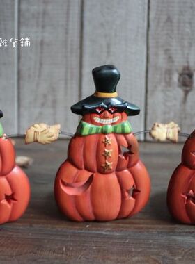 美式乡村风立体节日烛台装饰品