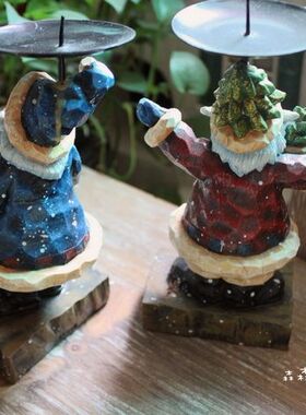 欧式风复古做旧圣诞老人装饰品