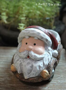 美式乡村风复古做旧陶土花盆摆件