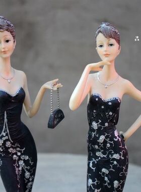 欧式风树脂赫本窈窕淑女古董娃娃