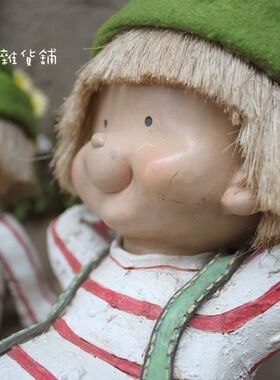 复古做旧小丑玩偶落地家居装饰