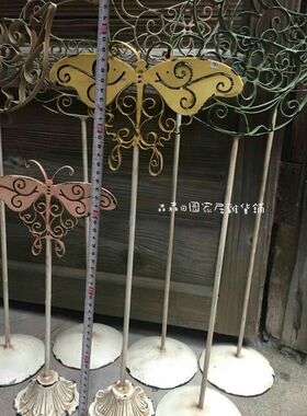 铁艺复古做旧小动物蝴蝶创意装饰