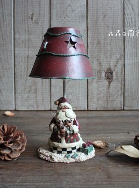 复古做旧圣诞老人儿童房家居装饰