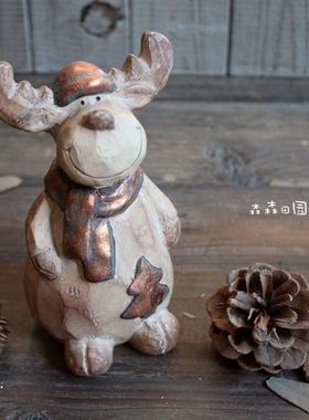 陶土复古做旧美式乡村风装饰品