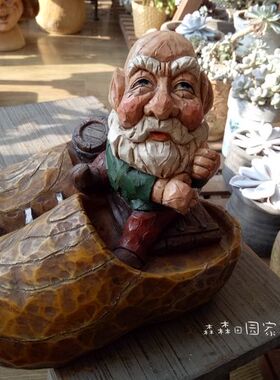 树脂小矮人彩绘婚庆户外装饰品
