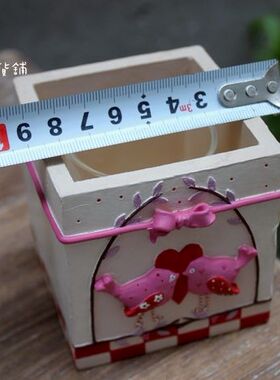 美式乡村风彩绘婚庆烛台家居装饰