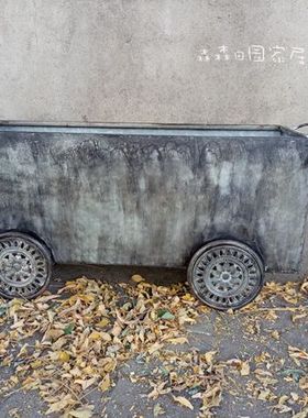 花盆铁艺复古做旧摆件装饰品