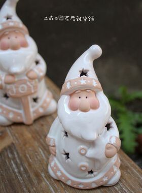 素色圣诞老人小夜灯欧式风装饰品