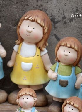 大型欧式风鱼池落地摆件假山流水