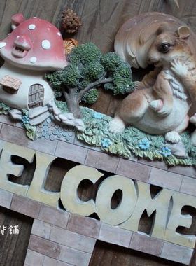 复古做旧仿真蘑菇园艺装饰摆件