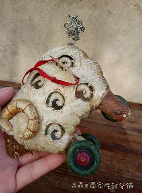 小绵羊美式乡村风生肖装饰摆件