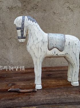 欧式风田园实木雕刻橱窗家居装饰