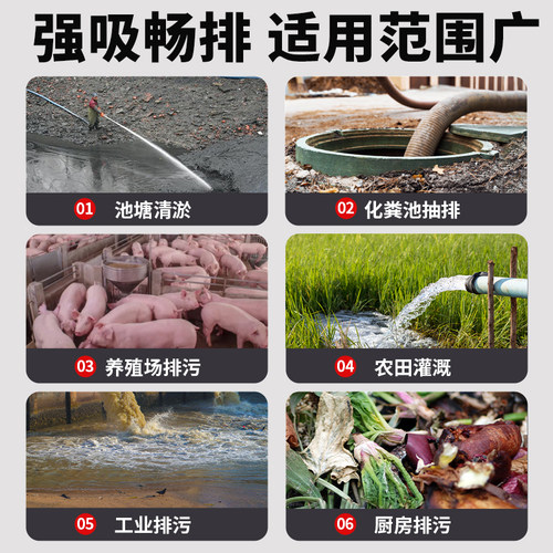鱼塘抽泥泥浆泵池塘清淤抽粪高浓度无堵塞淤泥泵抽泥沙机污泥水泵 - 图2