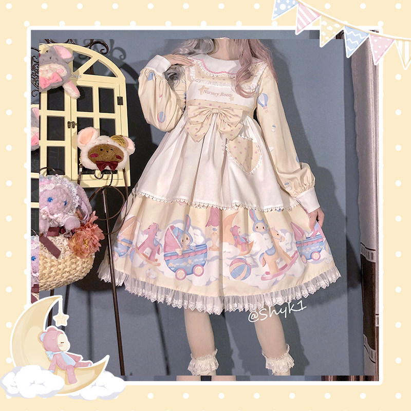 尾款婴儿房op原创设计lolita连衣裙 巴朵妮连衣裙