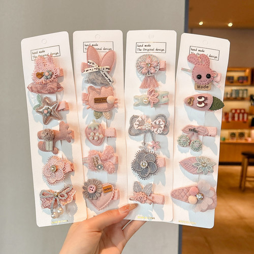 可爱幼儿胎毛发夹发饰宝宝不伤发发卡婴儿发量少汗毛夹子儿童头饰 - 图1