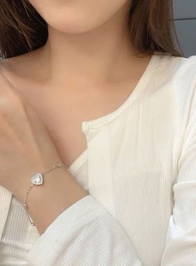 心形星点爱你手链时尚简约个性爱心手饰轻奢甜美少女心小众设计感