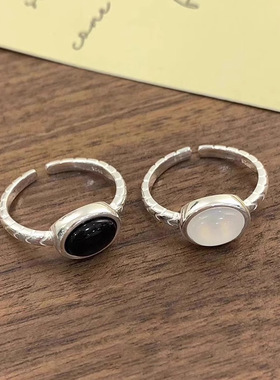 简约清冷感锆石戒指女小众设计法式食指环精致小巧个性2024年新款