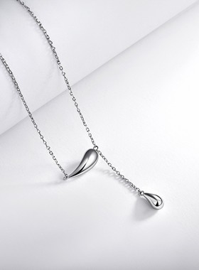 简约水滴流苏项链ins小众设计高级感冷淡风个性时尚脖颈锁骨链女