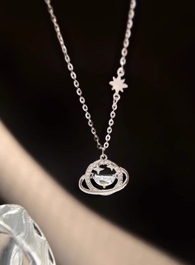 星球项链女时尚轻奢小众设计感锁骨链2023新款高级感颈链气质吊坠