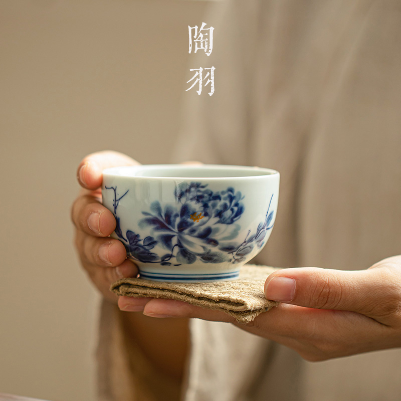 锦上添花茶杯主人杯手工陶瓷个人专用品茗杯单杯家用功夫茶具茶碗 - 图3