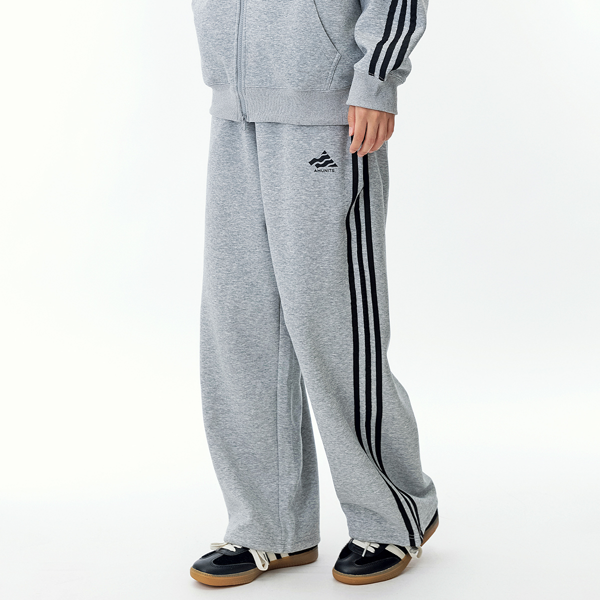 MANNSTU 春季新款日系复古运动直筒卫裤中性休闲宽松潮流百搭长裤 - 图1