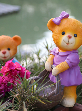 庭院户外动物树脂卡通风小花园