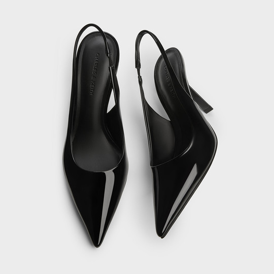 CHARLES&KEITH spring women's shoes CK1-60280451 leopard print pointed toe temperament toe sandals high heels