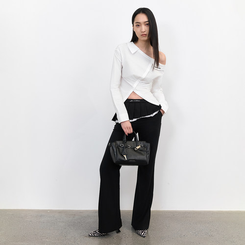 CHARLES&KEITH26春季新款CK2-30271702锁扣褶皱手提凯莉包斜挎包 - 图2