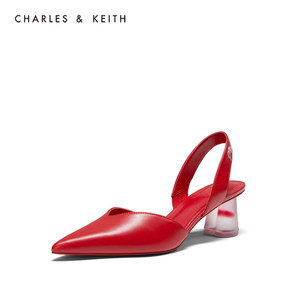 CHARLES＆KEITH2020春新品CK1-60580155爱心后跟尖头高跟鞋婚鞋女