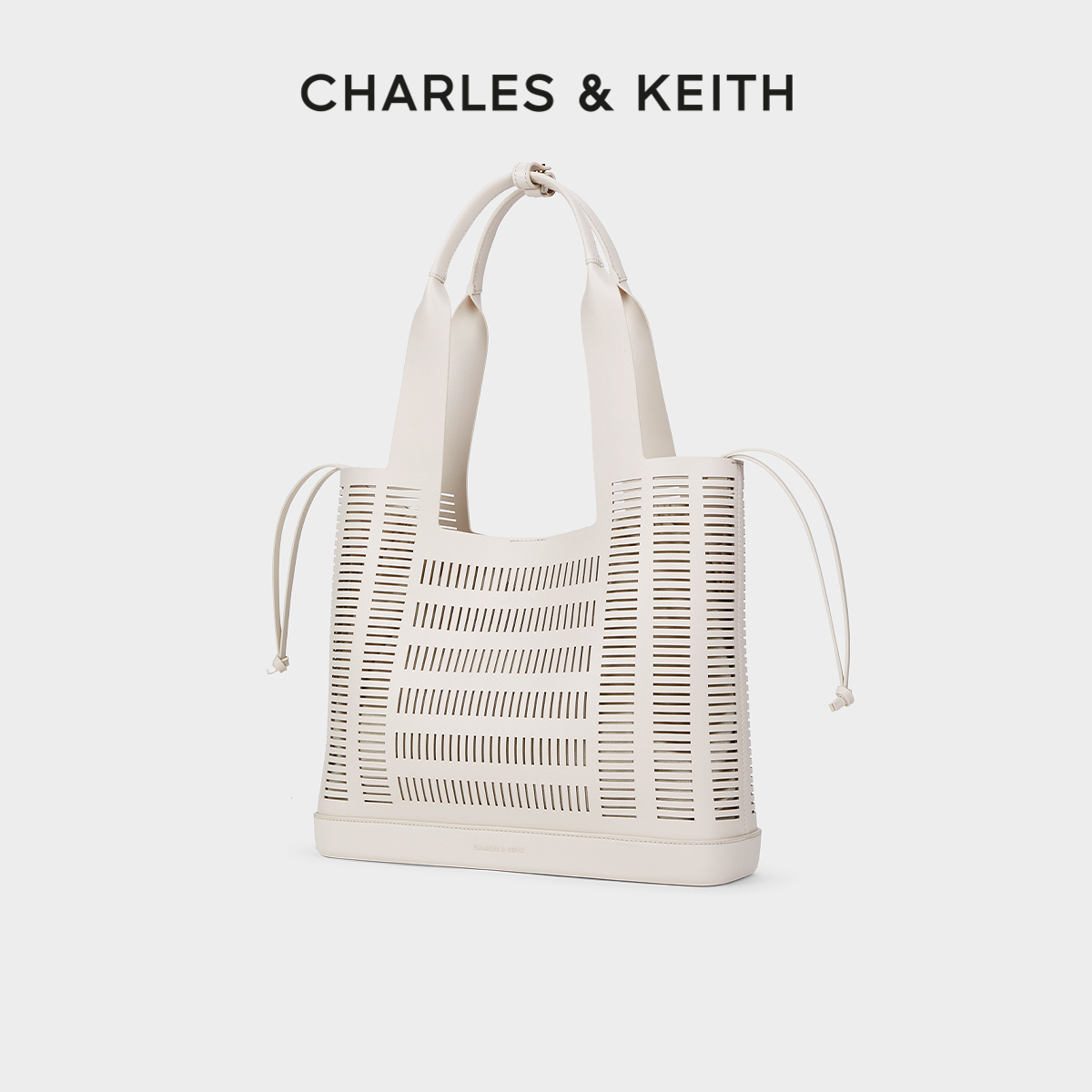 CHARLES&KEITH24春夏新款CK2-30840558大容量镂空手提包托特包女-图0