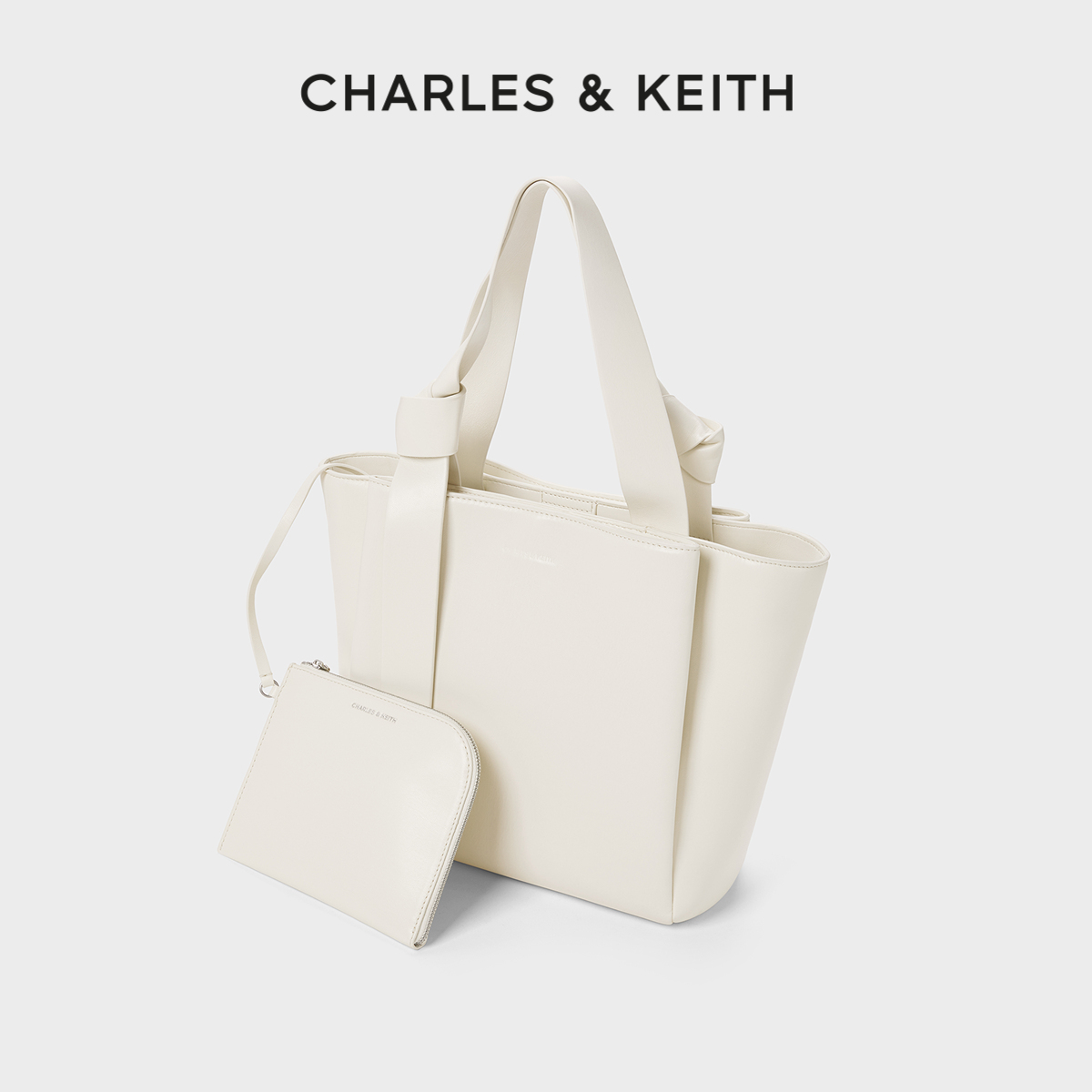 CHARLES&KEITH24春新款CK2-30782403柔软大容量子母手提托特包女-图0