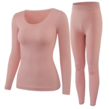 Термобелье, тонкие штаны, удерживающее тепло базовое нижнее белье для школьников, свитер, комплект, облегающий крой, круглый воротник