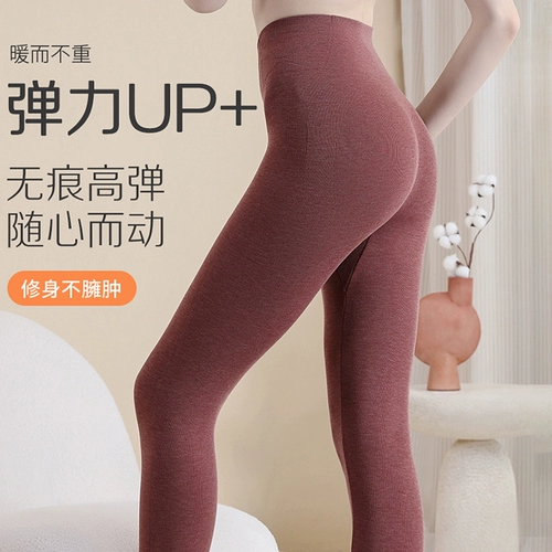 Термобелье, бархатные штаны, бархатный удерживающий тепло базовый утягивающий пояс на талию на все тело, увеличенная толщина, в обтяжку, высокая талия