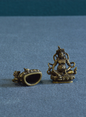 做旧迷你居家佛像黄铜招财摆饰