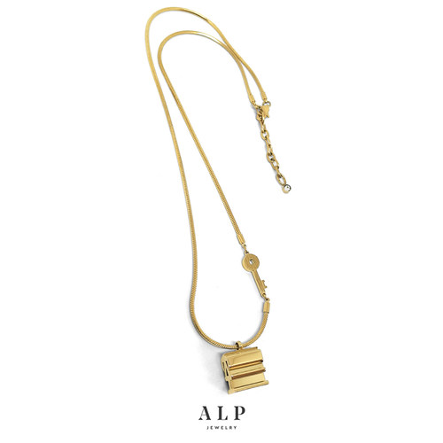 官方ALP JEWELRY 空 复古几何空字禅意设计钥匙吊坠项链生日礼物 - 图2